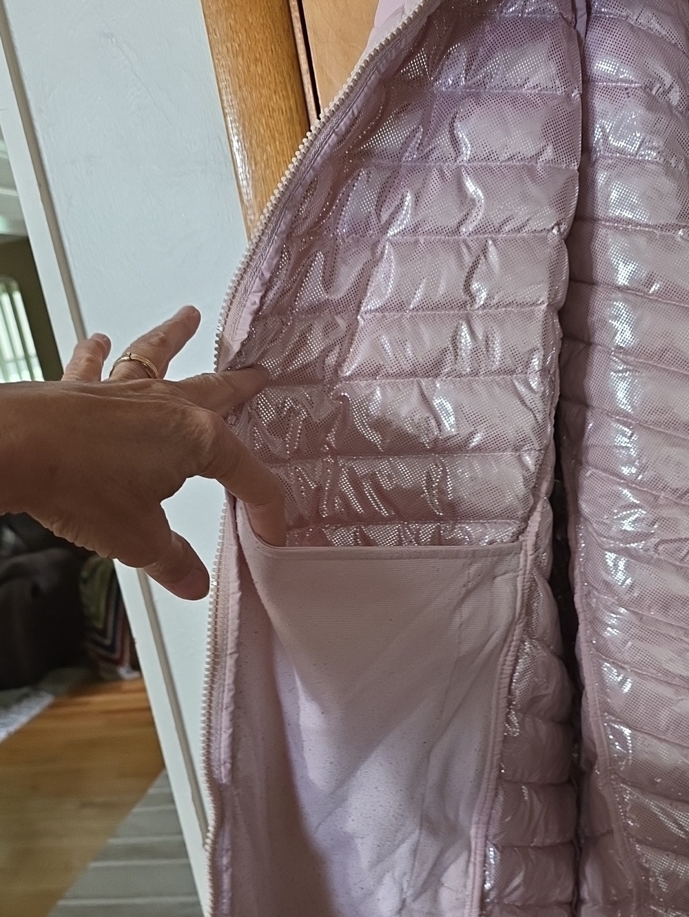 Omni Heat Columbia Pale Pink Quilted Puffer Jacket - Picture 5 of 10